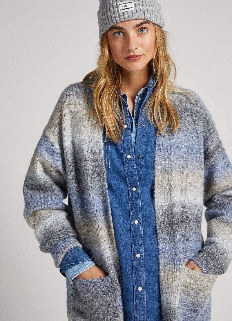 PEPE JEANS Edith Sweater - Cardigan rayé mélangé Femme multicolor Photo 4