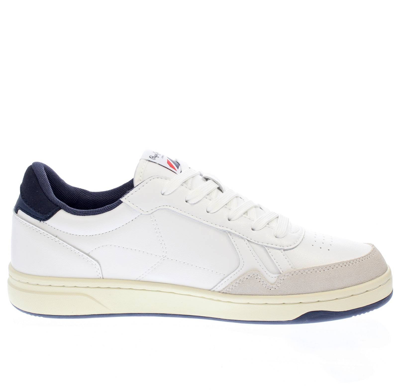 PEPE JEANS Kore Brit - Niedrige Sneakers aus Leder Herren weiß Foto 2