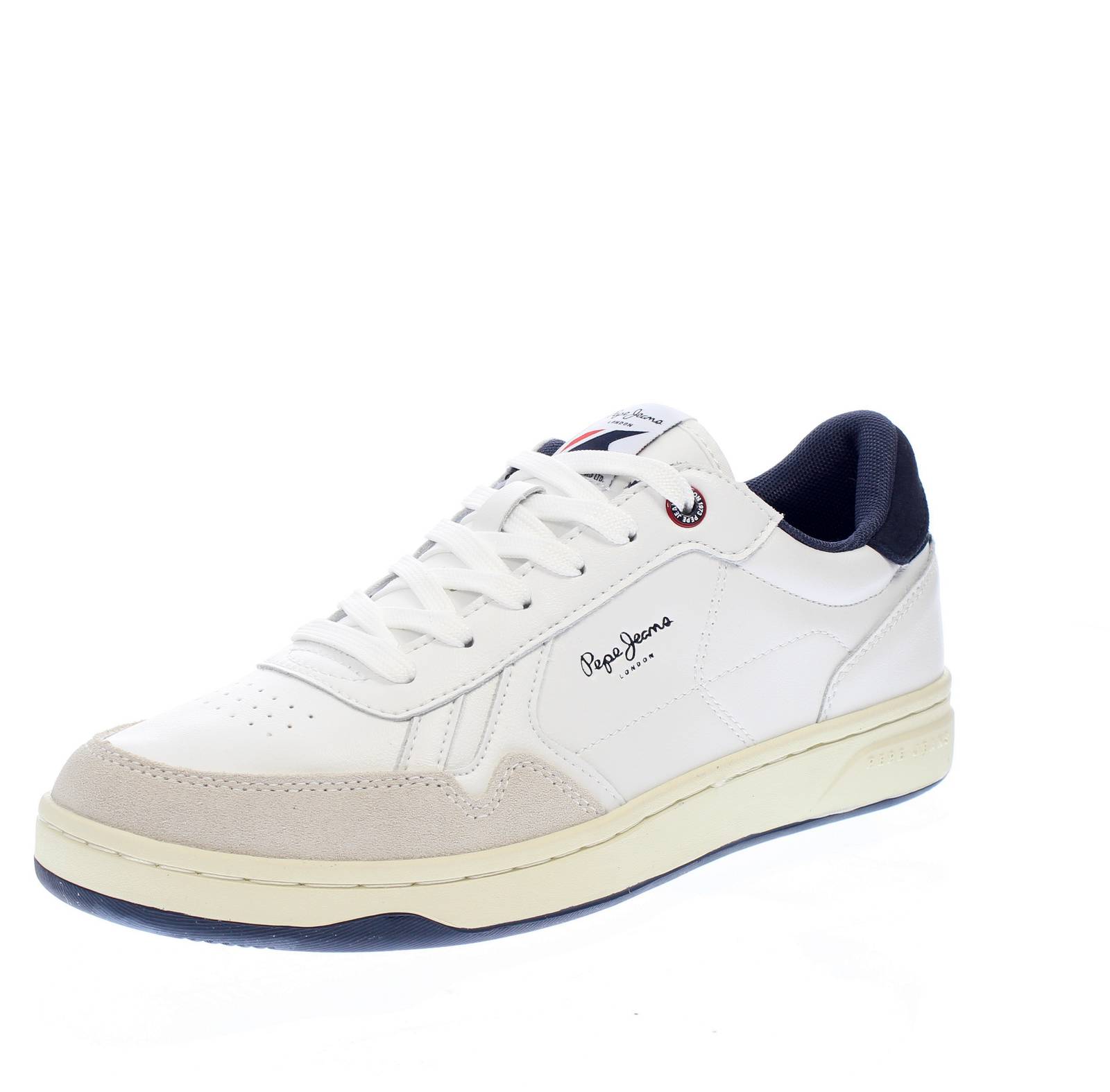 PEPE JEANS Kore Brit - Sneakers basse in Pelle Uomo bianco