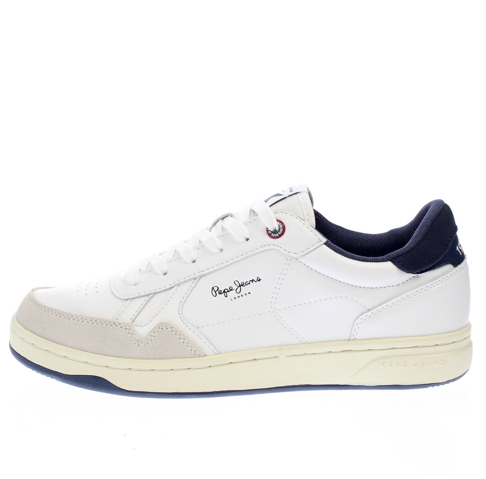PEPE JEANS Kore Brit - Niedrige Sneakers aus Leder Herren weiß Foto 3
