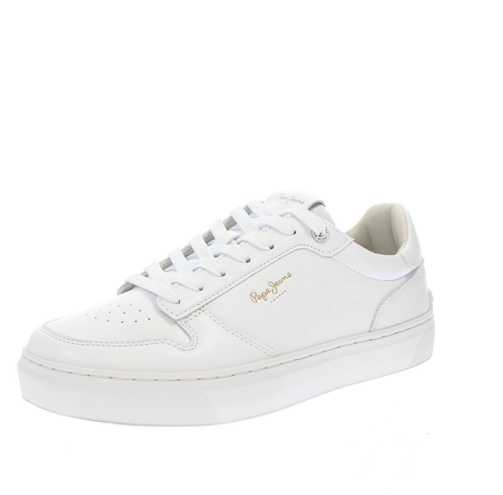 PEPE JEANS Camden Supra W - Niedrige Leder Sneakers Damen weiß