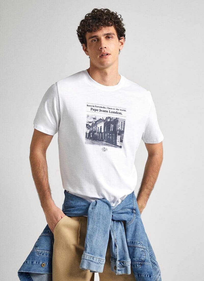 PEPE JEANS Cooper - T-Shirt avec impression Homme blanc Photo 2
