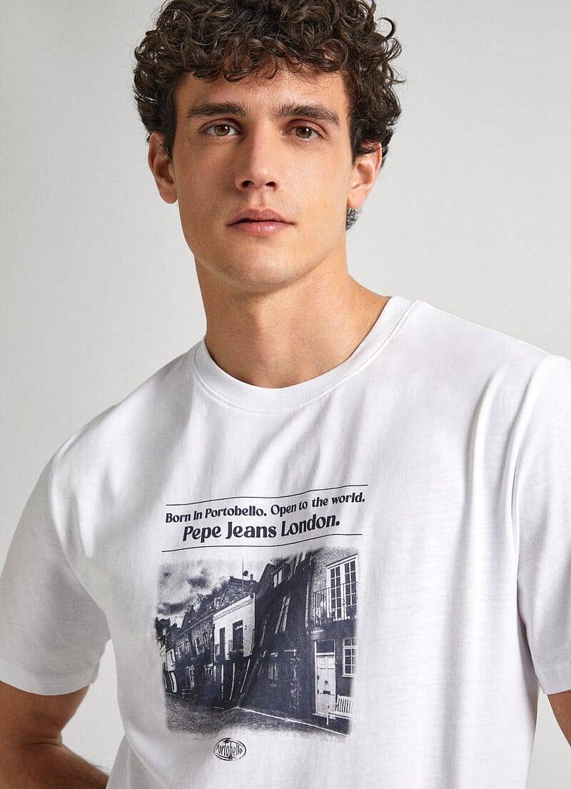 PEPE JEANS Cooper - T-Shirt avec impression Homme blanc Photo 4