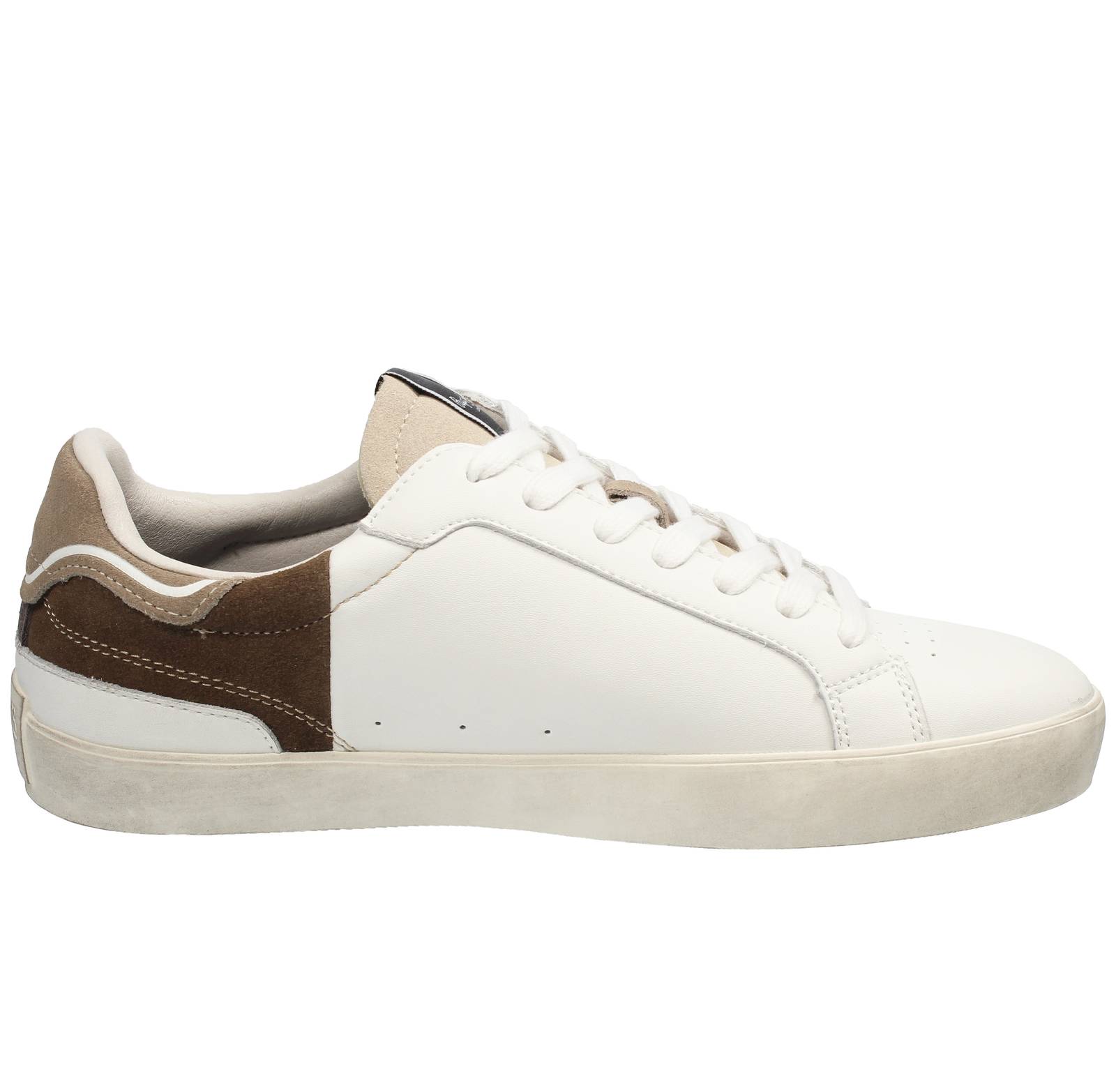 PEPE JEANS Lane Origin - Low Leather and Suede Sneakers Man white Photo 2