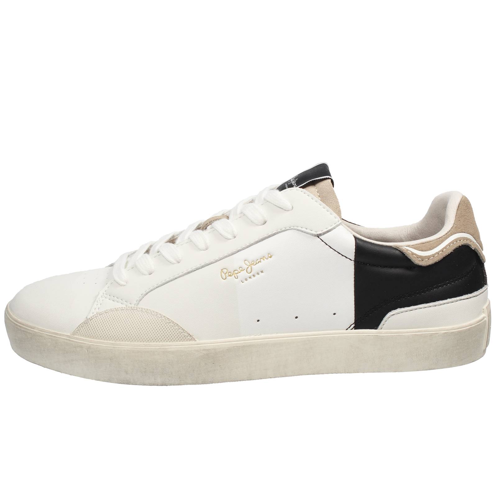 pepe jeans scarpe logan Pepe Jeans Lane Origin Low Leather And Suede Sneakers Sneakers Man 40  PMS31049 white 808 MOUSSE WHITE