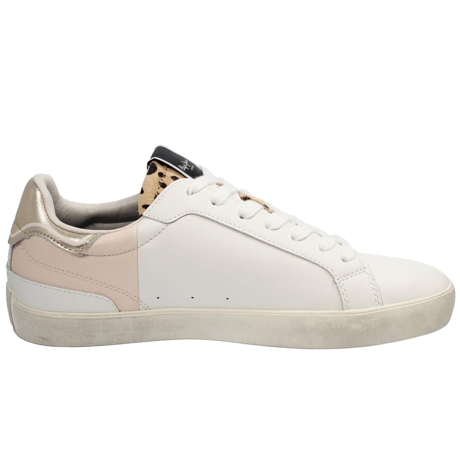 PEPE JEANS Lane Fun - Sneakers basses en cuir Femme blanc Photo 2