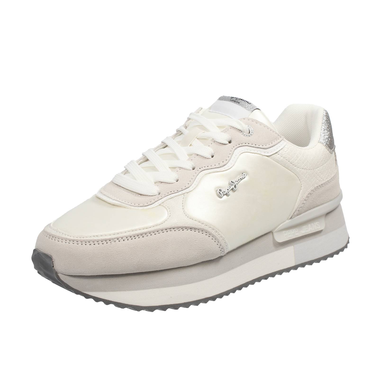 PEPE JEANS Rusper Shine - Sneakers en cuir Femme blanc