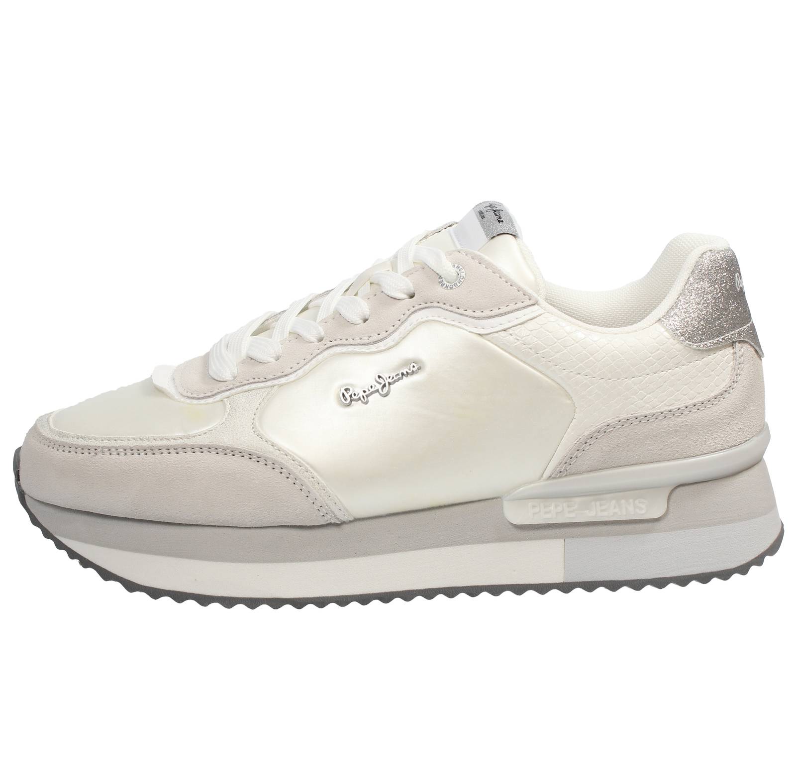 PEPE JEANS Rusper Shine - Sneakers en cuir Femme blanc Photo 3