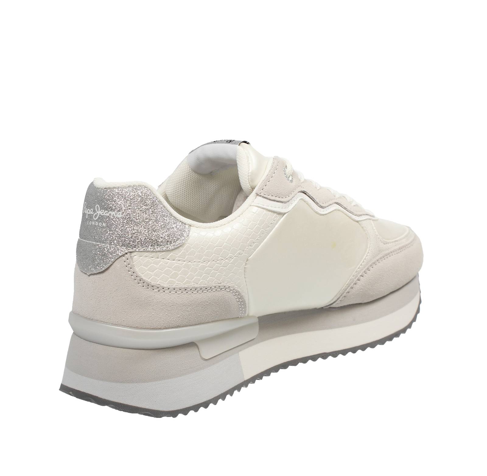 PEPE JEANS Rusper Shine - Sneakers en cuir Femme blanc Photo 4