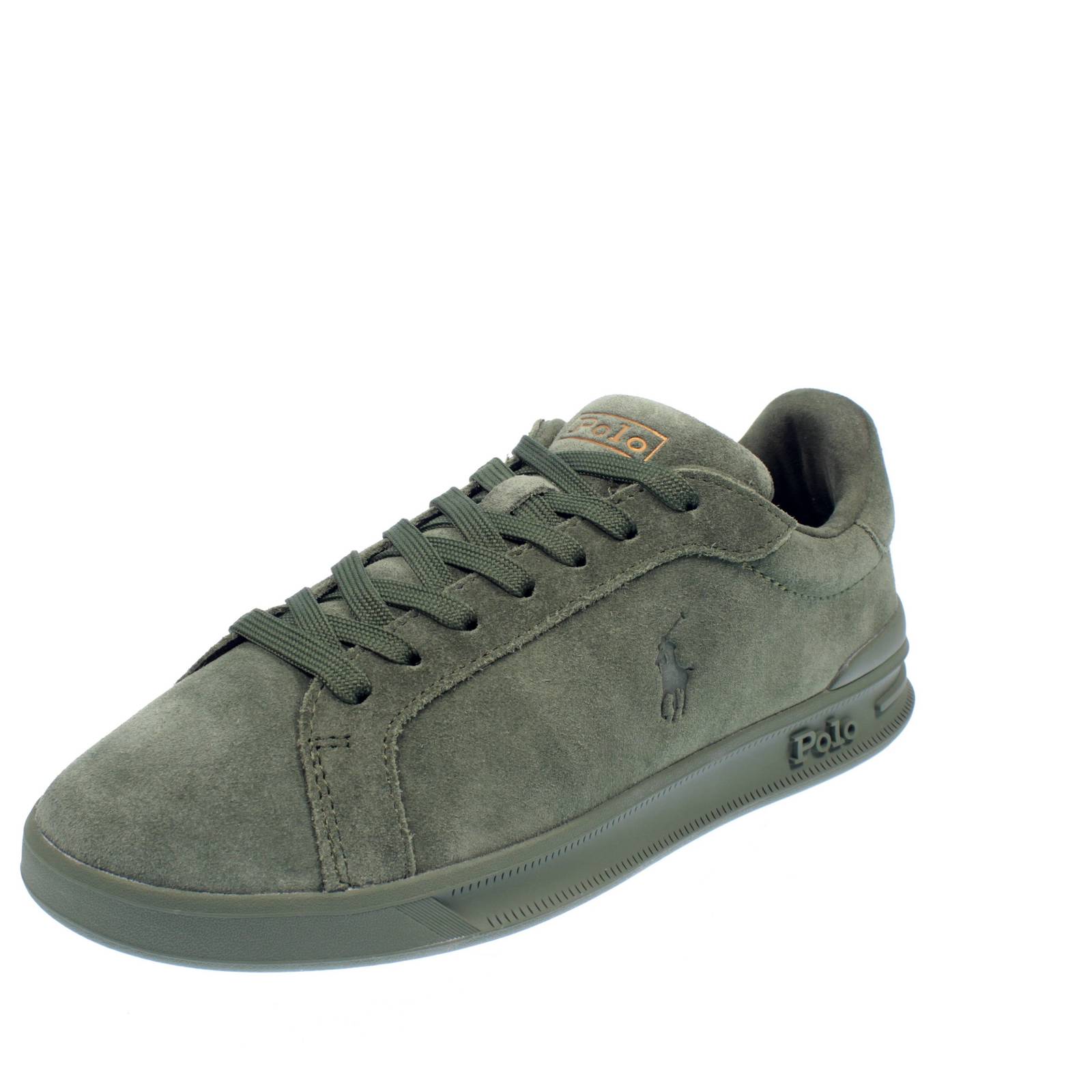Замшевые кроссовки Ralph Lauren Heritage Court Basse Verde - Кроссовки Uomo Scarpe 29390₽