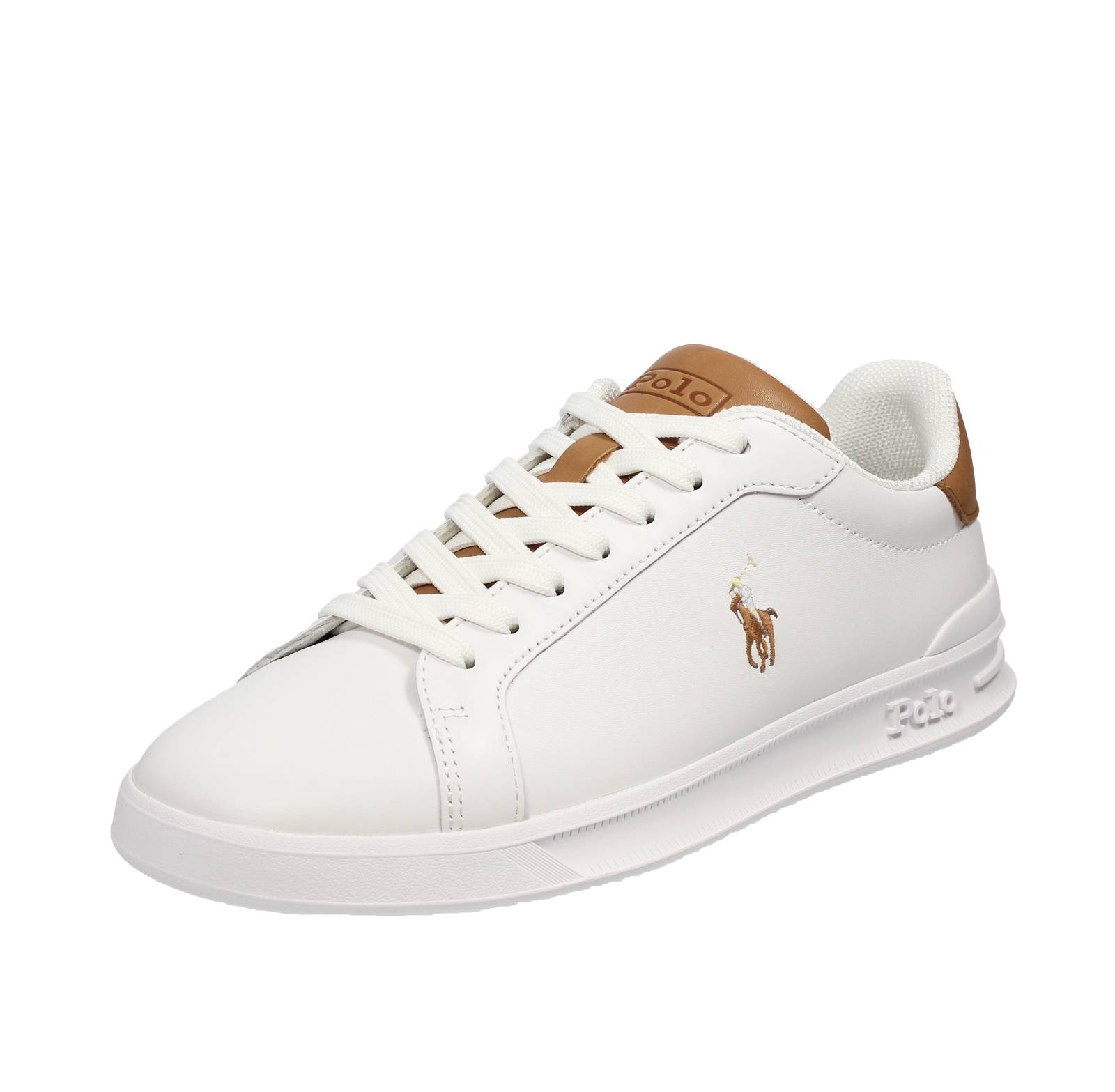 RALPH LAUREN Heritage Court - Sneakers basses en cuir Homme blanc