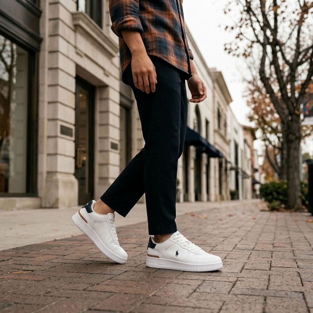 RALPH LAUREN Master Court – Hohe Sneakers aus Leder Herren weiß Foto 2