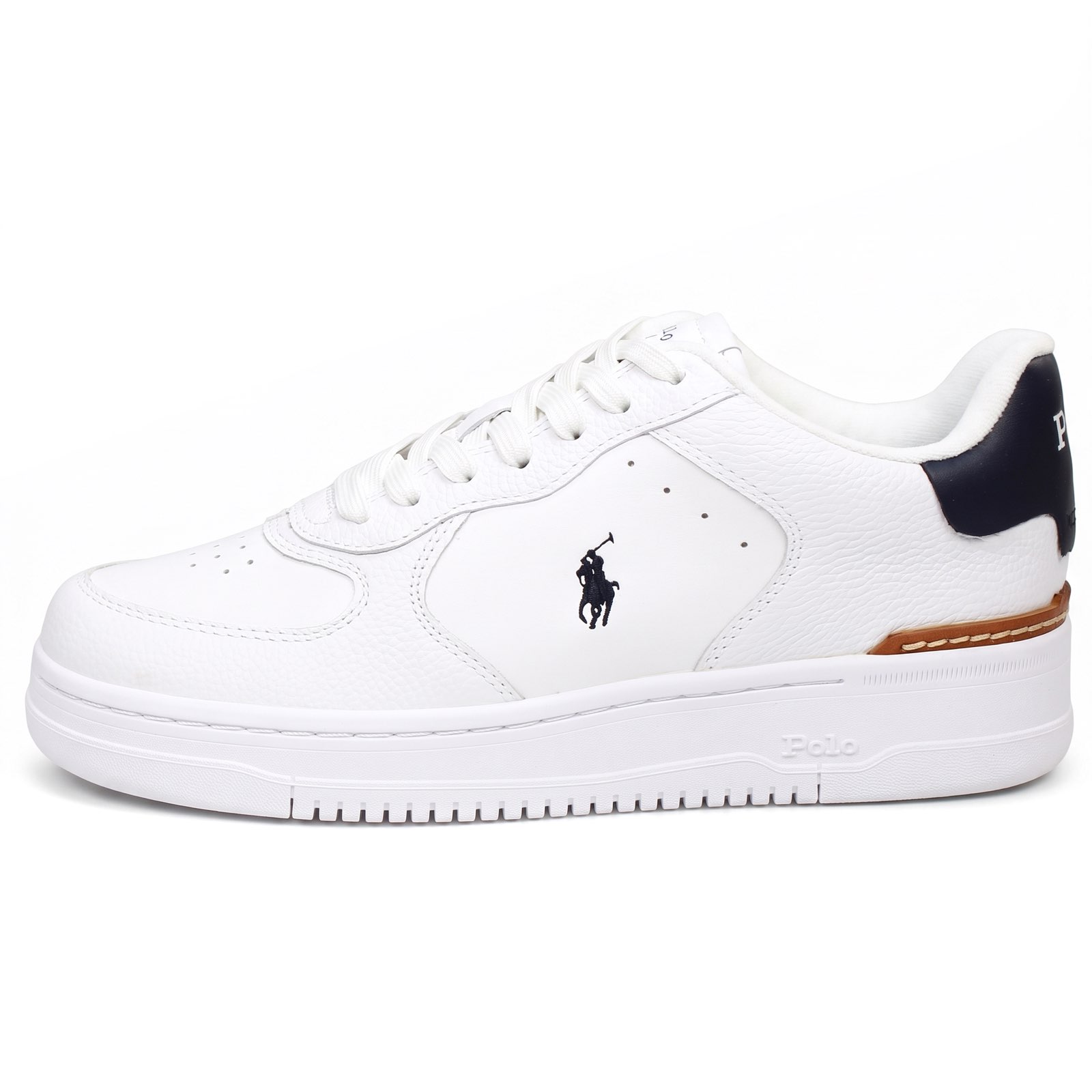 RALPH LAUREN Master Court – Hohe Sneakers aus Leder Herren weiß Foto 4
