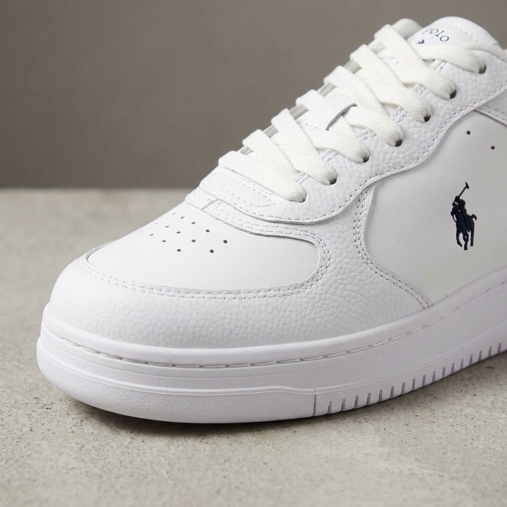RALPH LAUREN Master Court – Hohe Sneakers aus Leder Herren weiß Foto 5