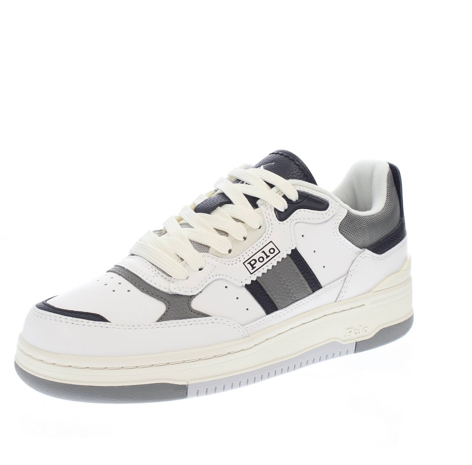 RALPH LAUREN Master Sport - Sneakers in Pelle Uomo bianco
