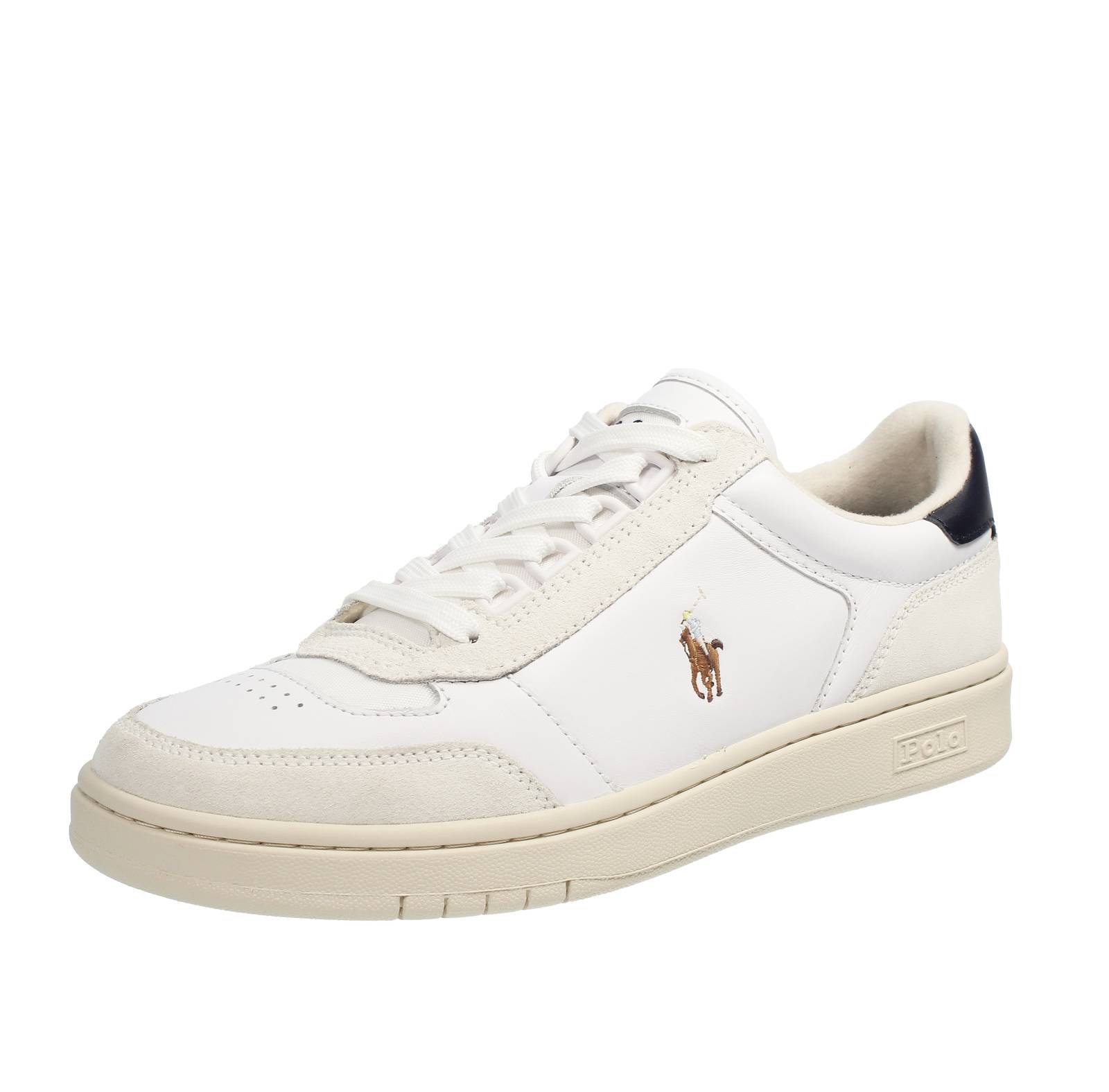 Кроссовки Ralph Lauren Polo Court - Основа в Pelle Bianco - Кроссовки Uomo Scarpe 26790₽