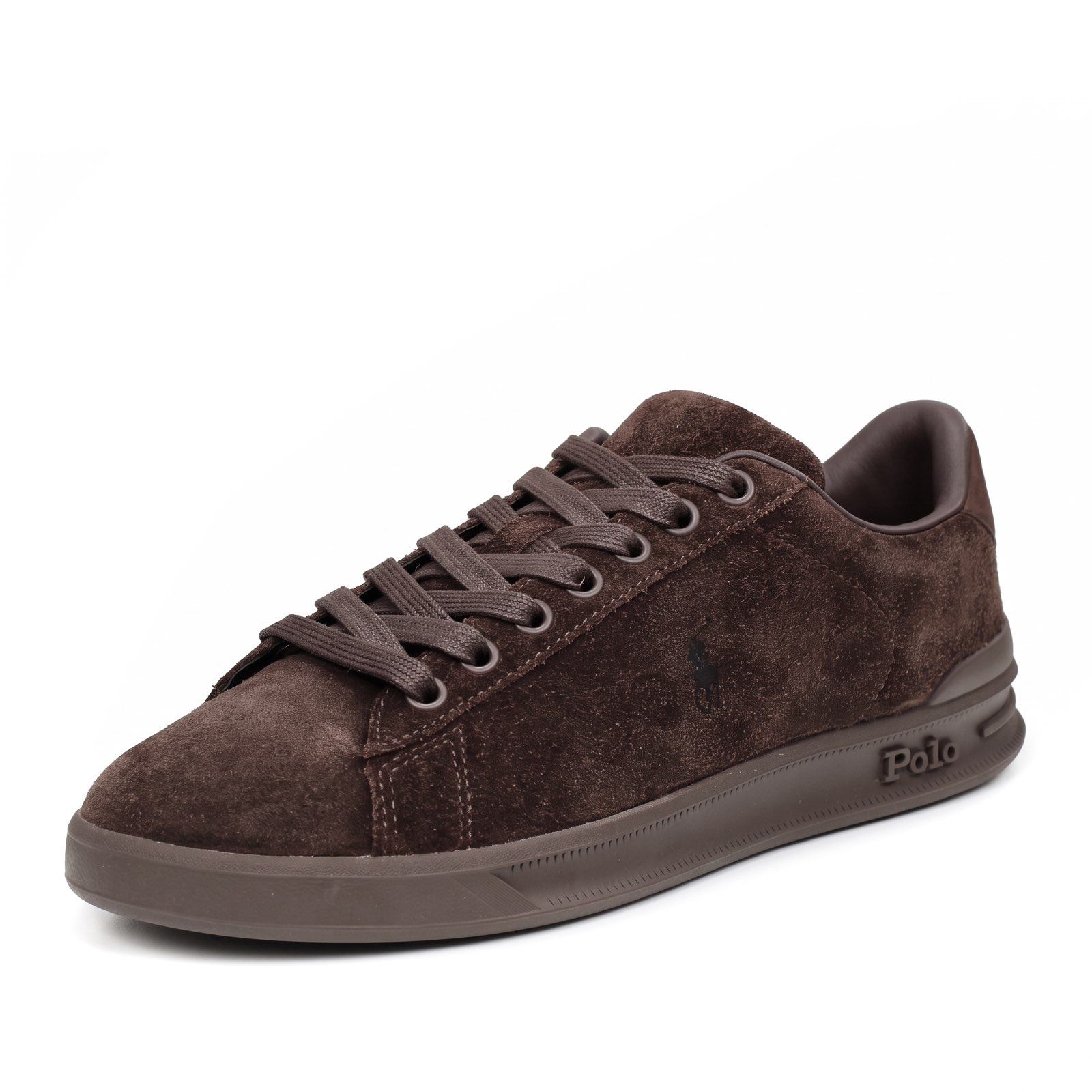 RALPH LAUREN Heritage Court III – Niedrige Sneakers aus Wildleder Herren dunkelbraun