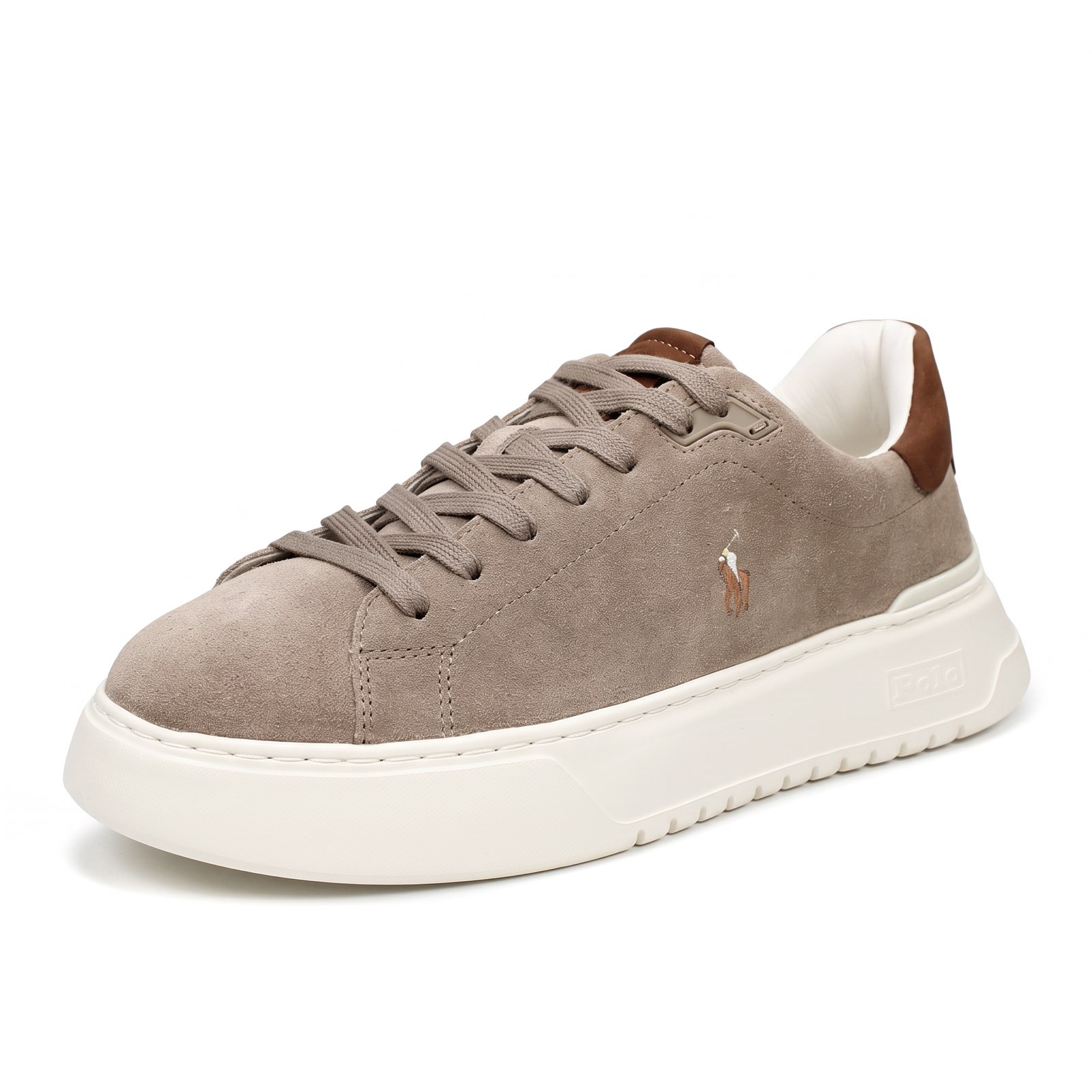 RALPH LAUREN Lite Court - Suede Sneakers Man sand