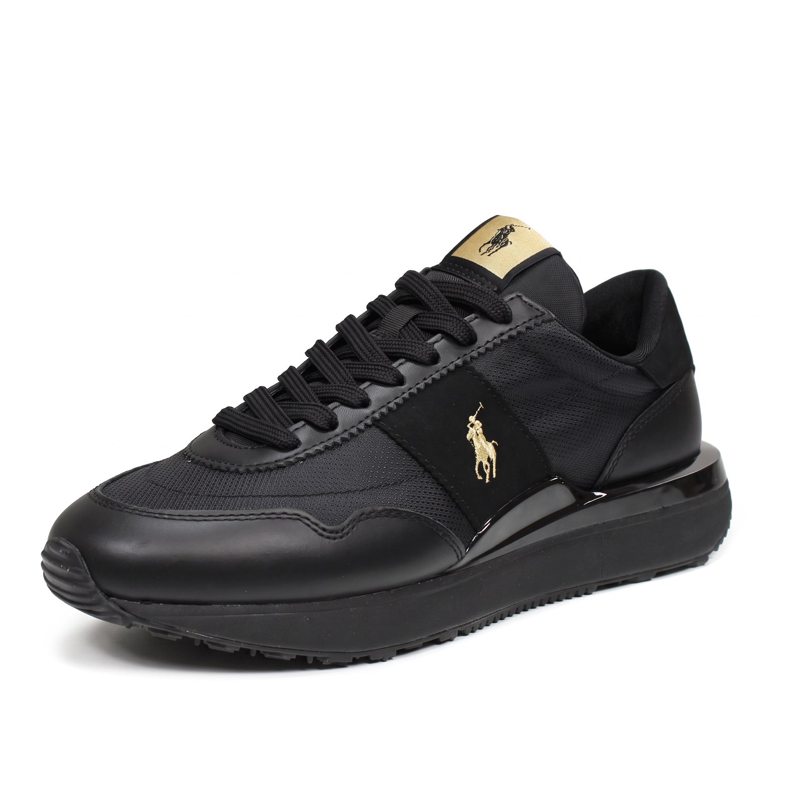 RALPH LAUREN Train 89 - Sneakers basses en cuir Homme noir