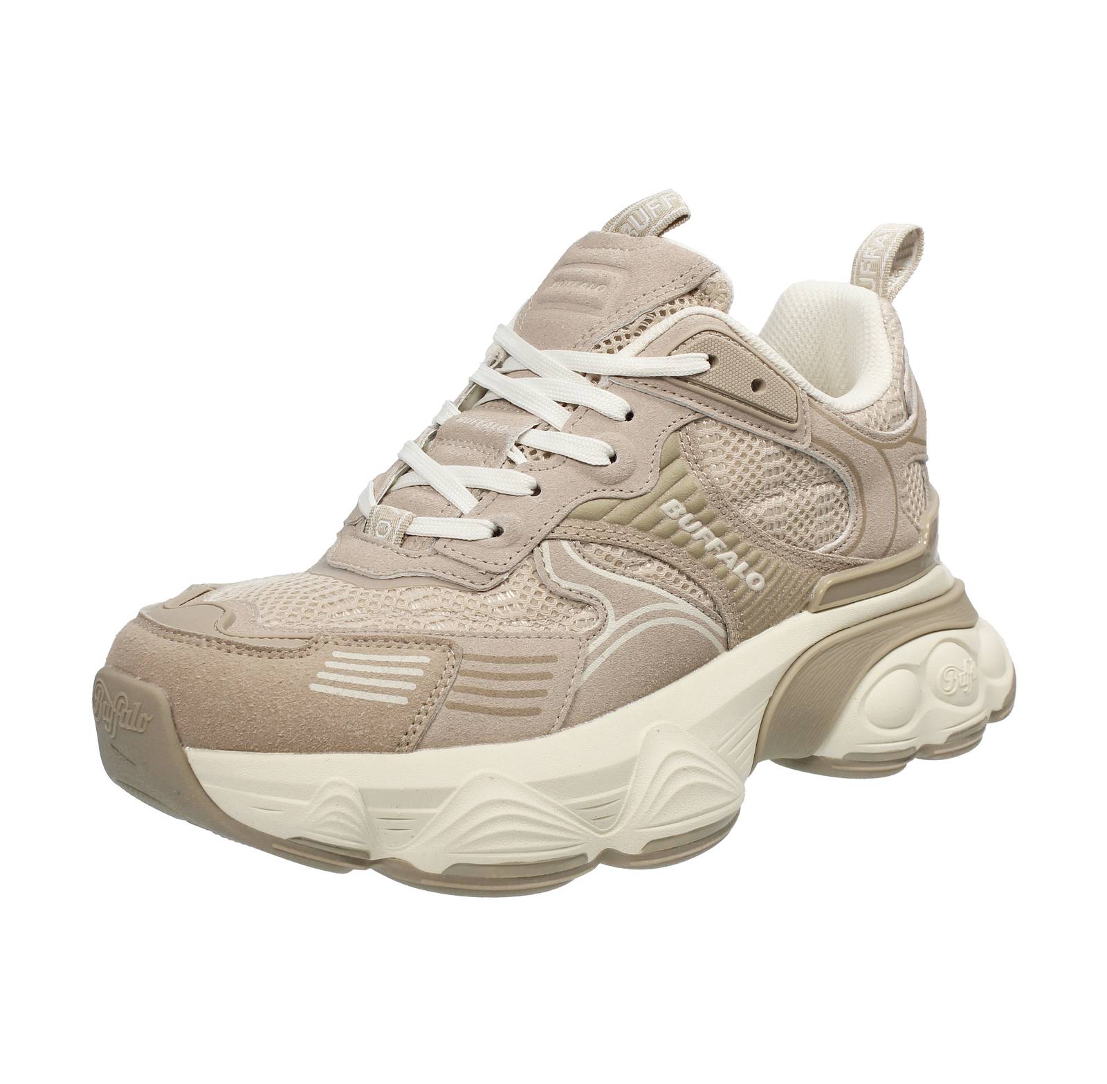 Buffalo Truck - Hohe Plateau Sneaker Beige - Damen Schuhe Sneaker Sportlich Chic
