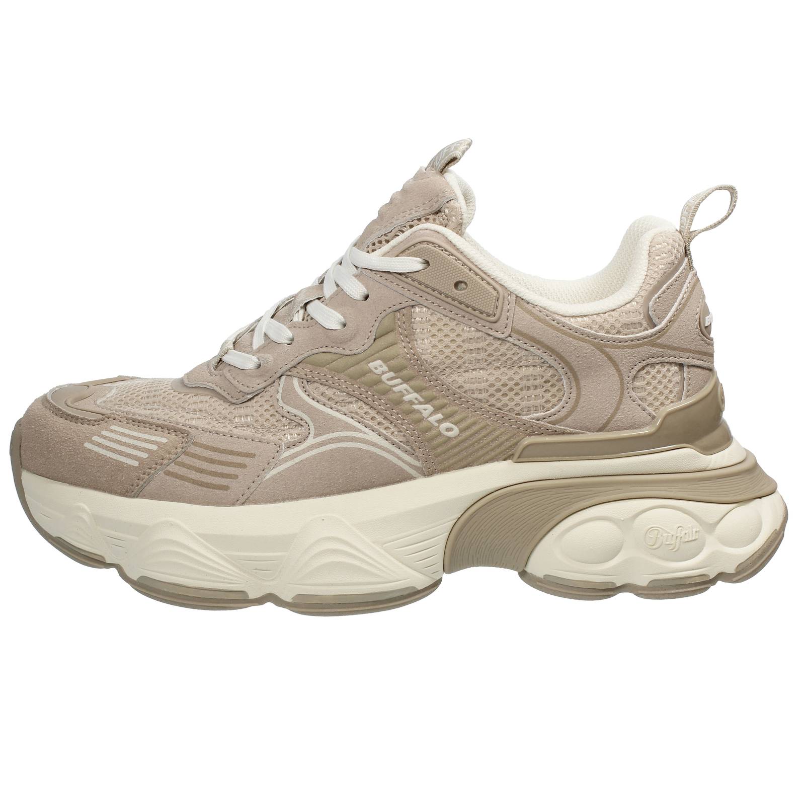 BUFFALO Truck - Sneakers alte platform Donna beige Foto 3