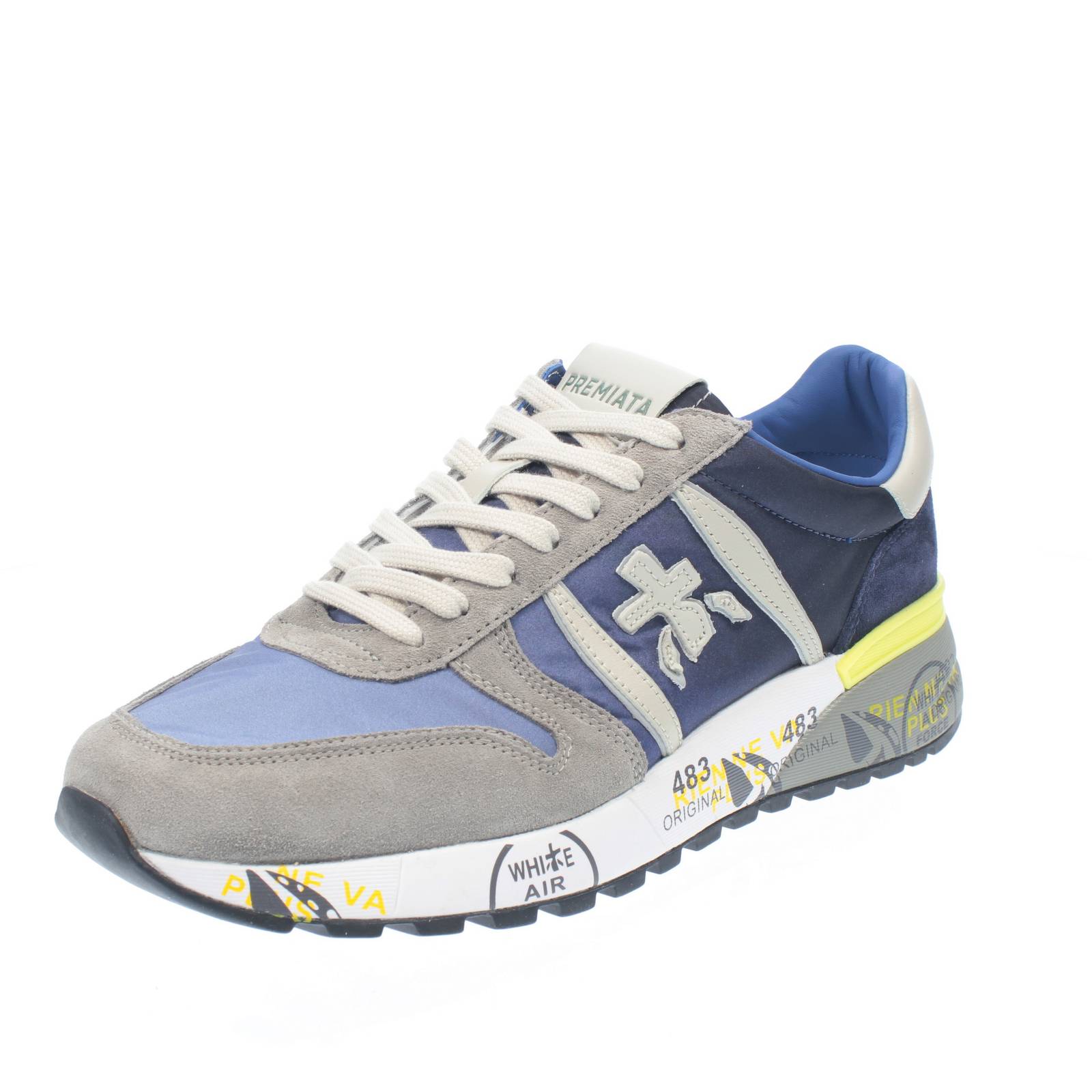 Premiata Lander - Кроссовки из натуральной кожи синего цвета - Повседневные кроссовки Uomo Scarpe