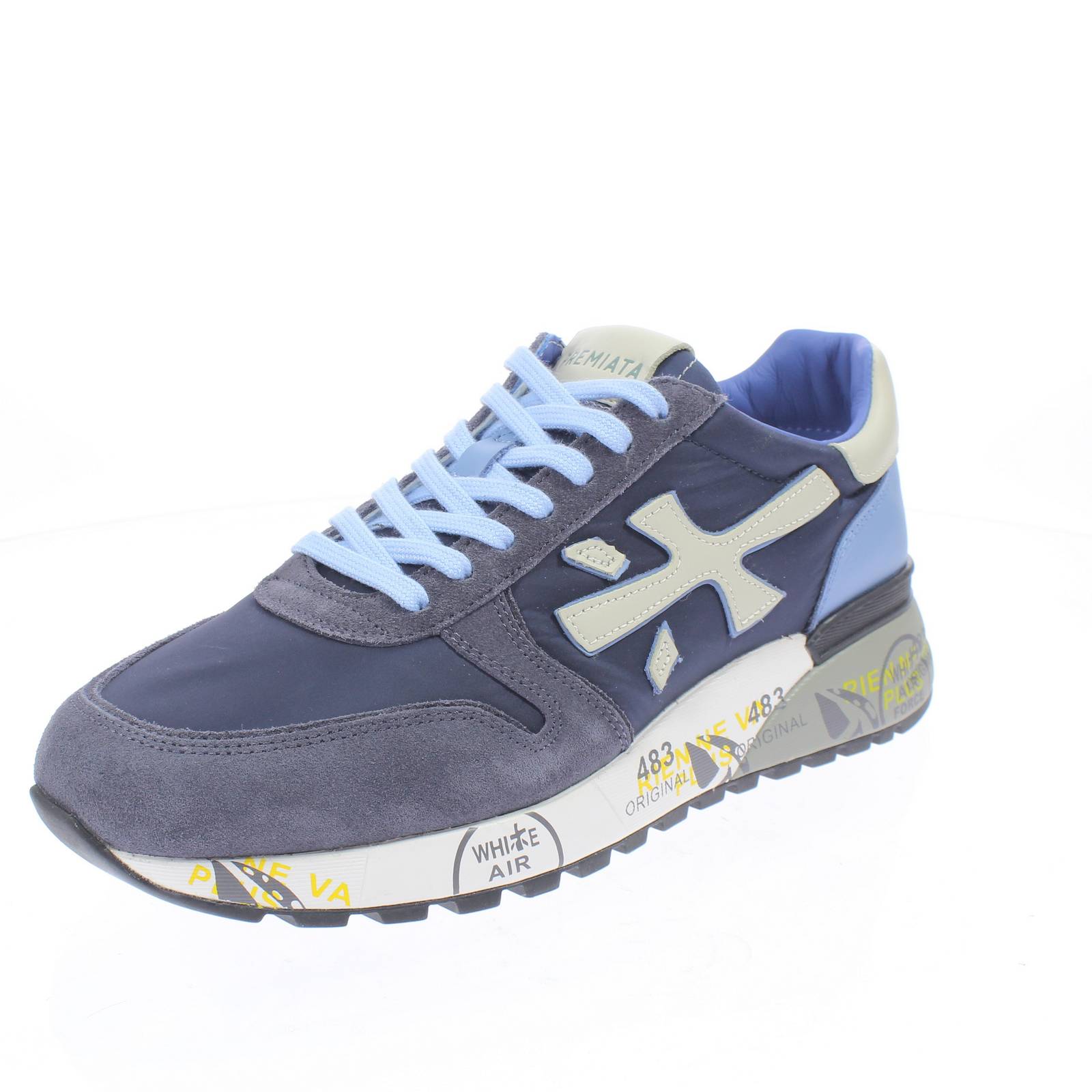 Premiata Mick - Кроссовки из замши и нейлона синего цвета - Повседневные кроссовки Uomo Scarpe