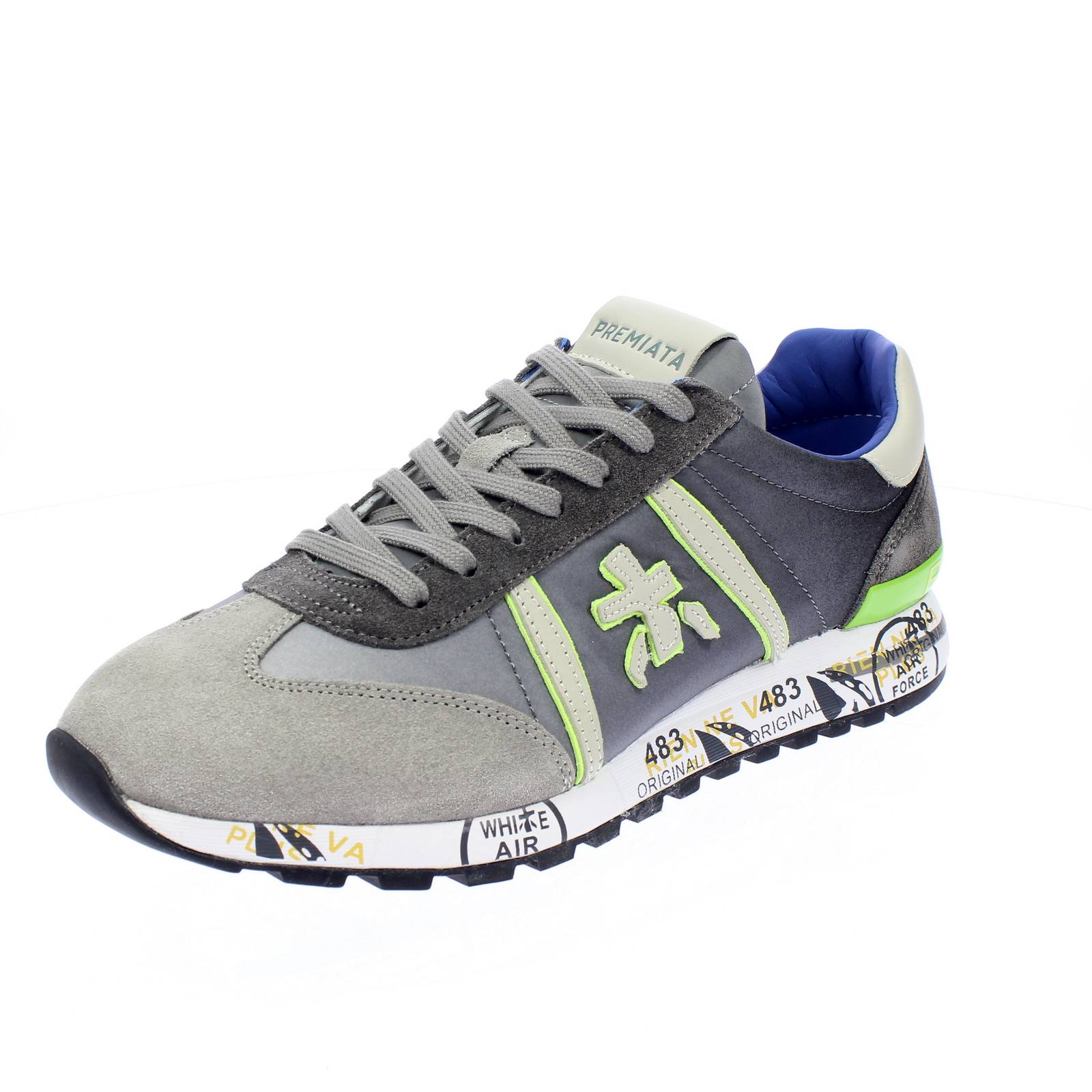 Premiata Lucy - Кроссовки из замши и нейлона Grigio - Кроссовки Uomo Scarpe