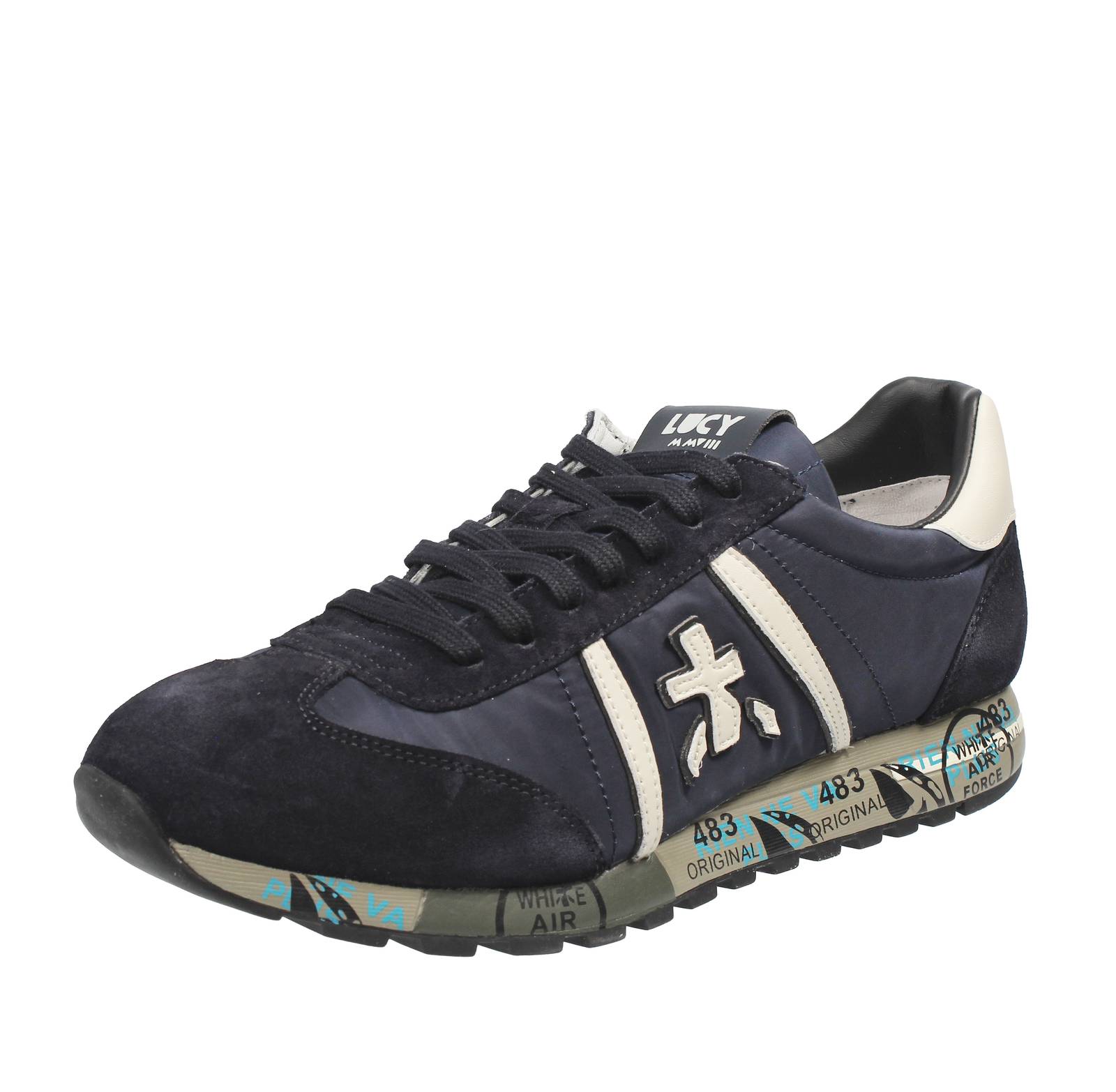 Premiata Lucy - Кроссовки из замши и нейлона синего цвета - Кроссовки Uomo Scarpe