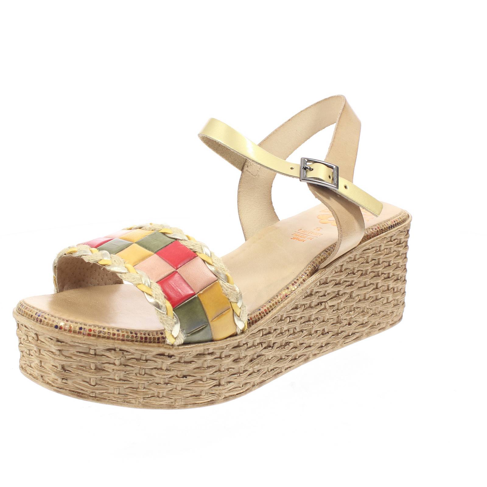 Сандалии Porronet в бежевом цвете Pelle Con Zeppa E Cinturino - Сандалии Донны Скарпе