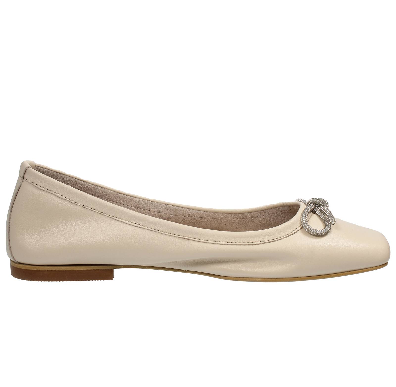 ARIA Leder Ballerinas Damen beige Foto 2