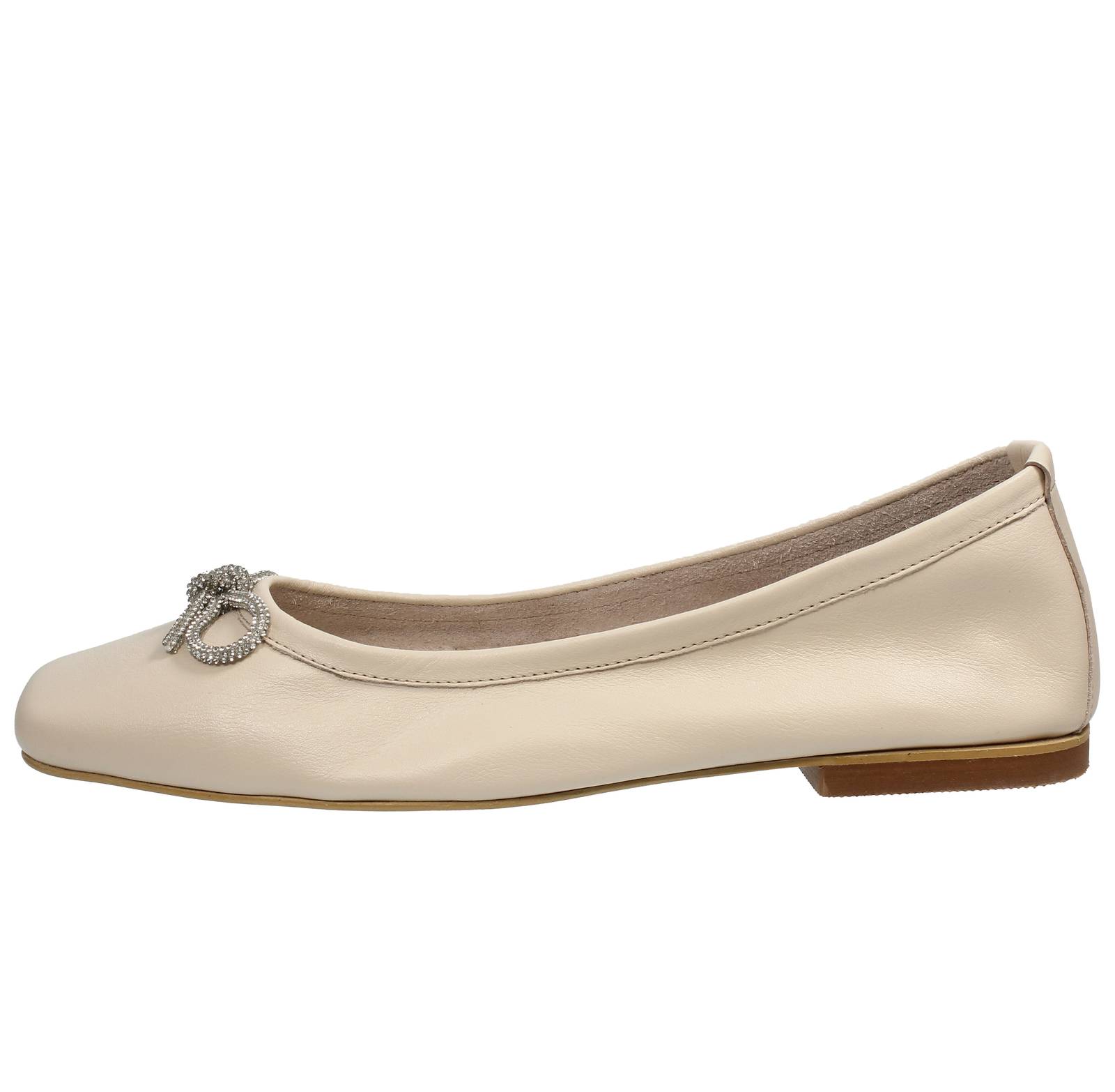 ARIA Leder Ballerinas Damen beige Foto 3