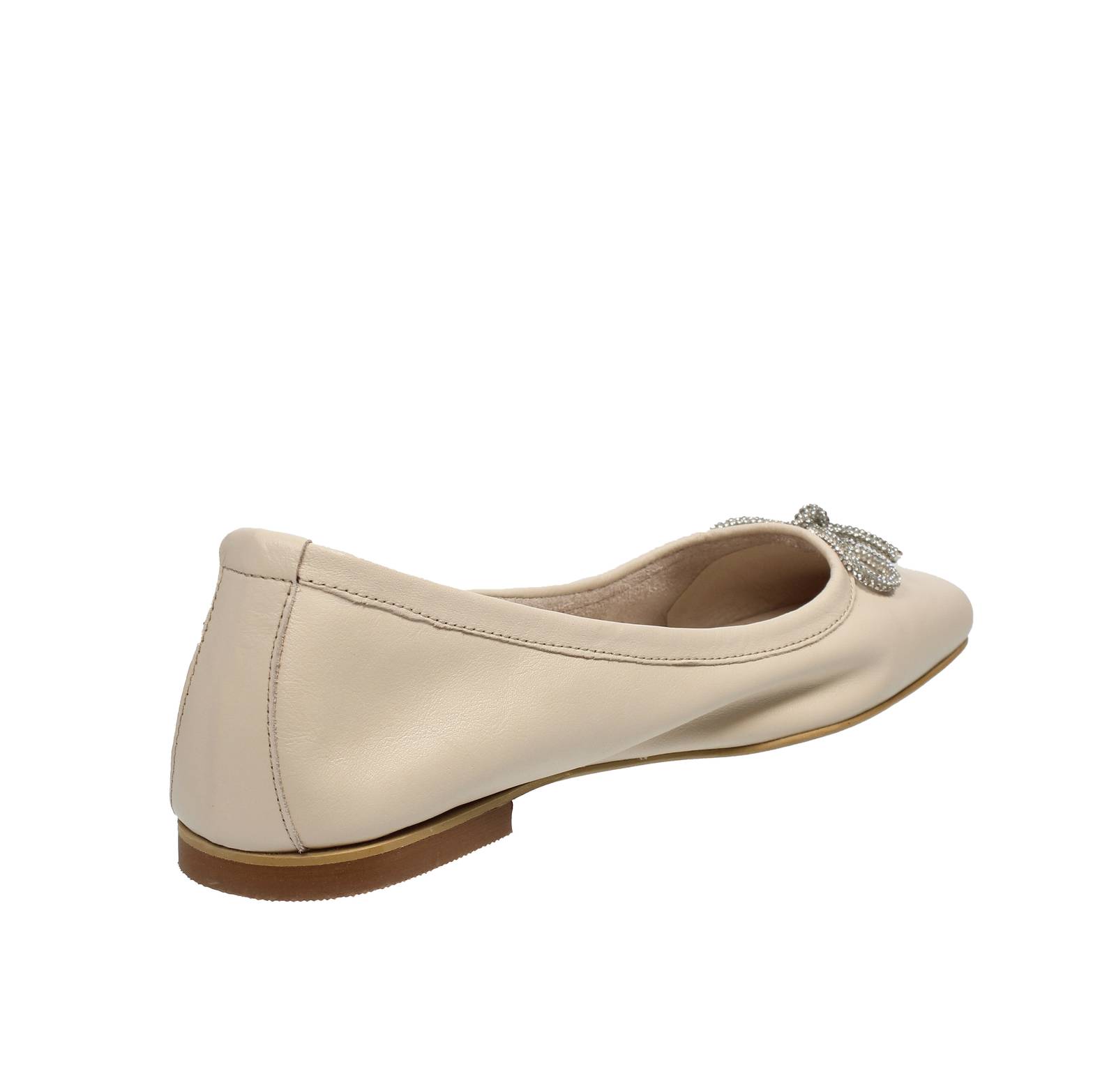 ARIA Leder Ballerinas Damen beige Foto 4