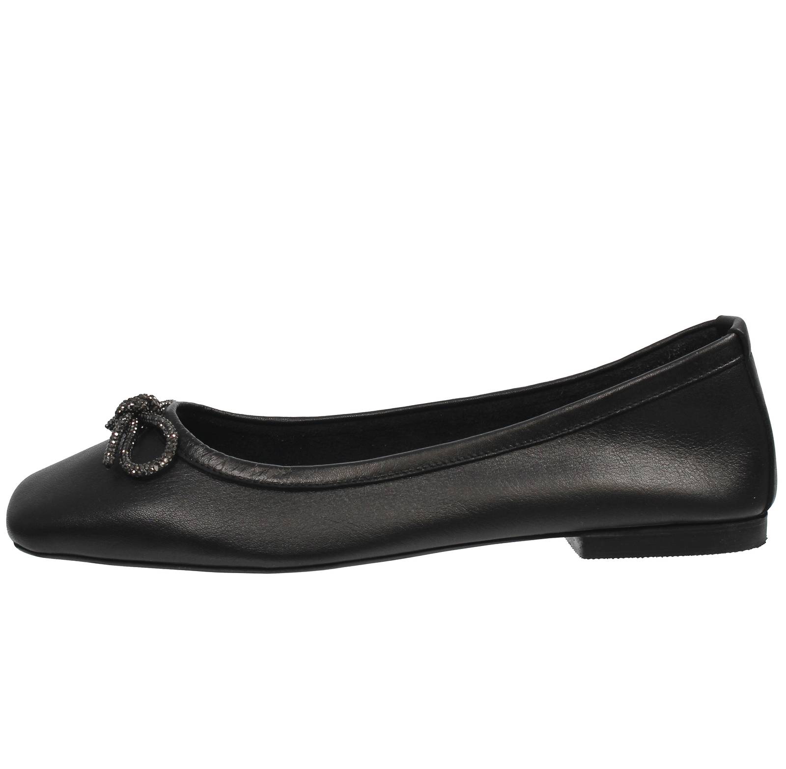 ARIA Leder Ballerinas Damen schwarz Foto 3