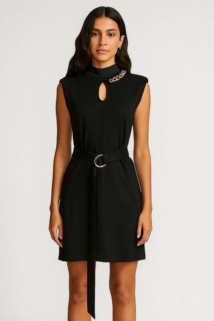 BLASH Robe en maille milanaise Femme noir Photo 2