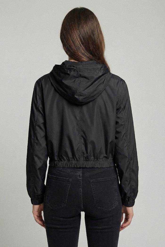 BLASH veste courte en taffetas avec capuchon Femme noir Photo 2