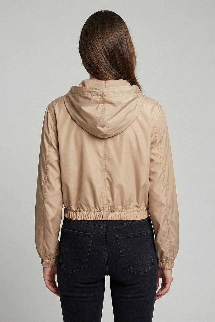 BLASH veste courte en taffetas avec capuchon Femme sable Photo 2