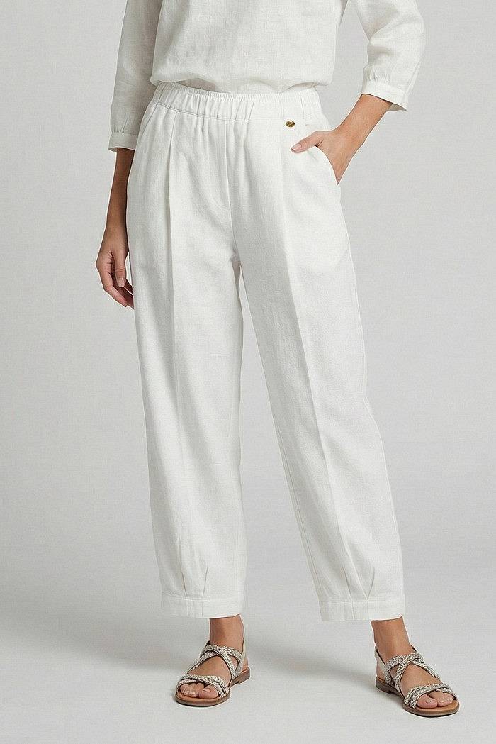 BLASH Pantalon ballon en coton Femme blanc