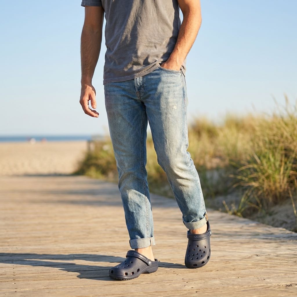 CROCS Klassischer Clog Herren blau Foto 2