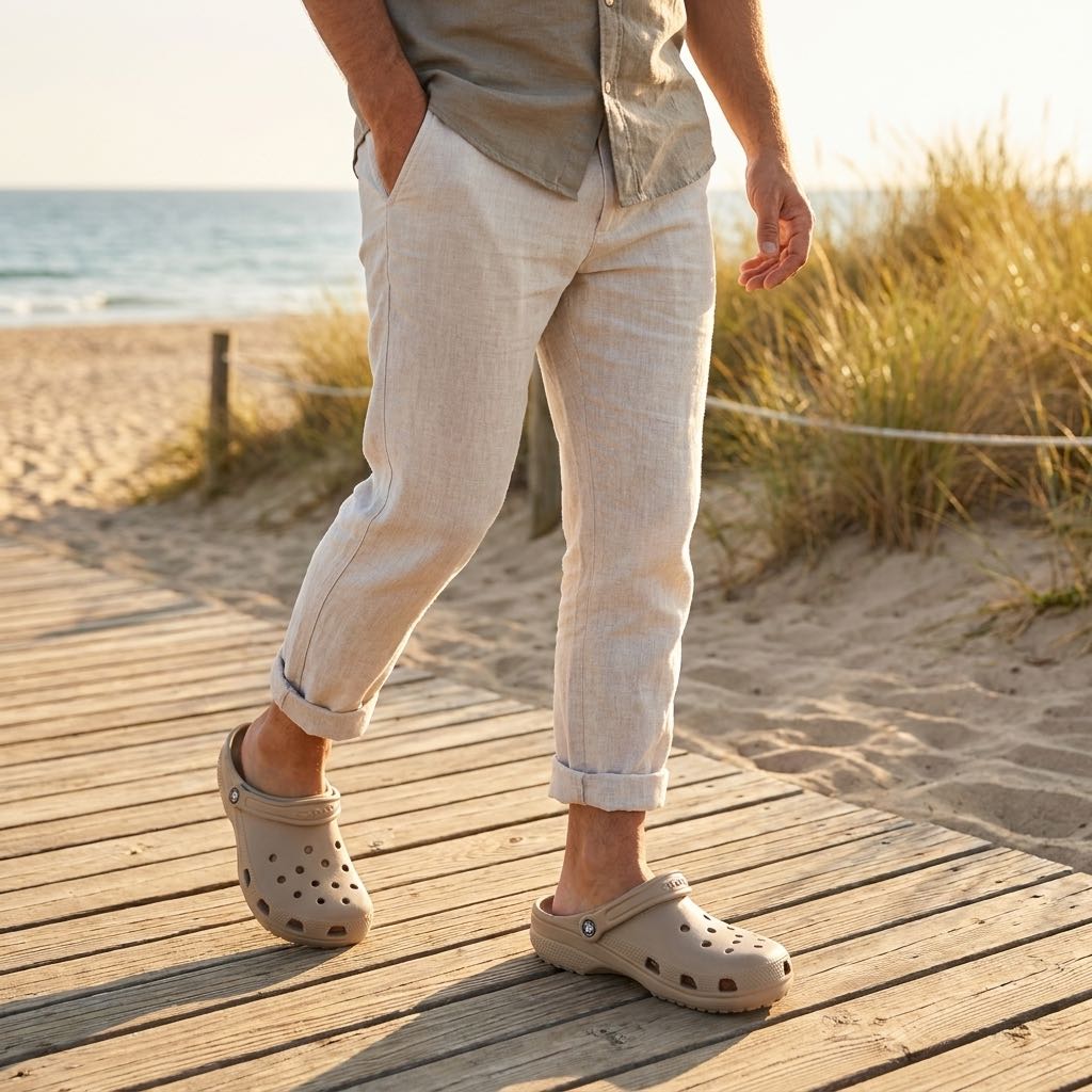 CROCS Klassischer Clog Herren sandfarben Foto 2