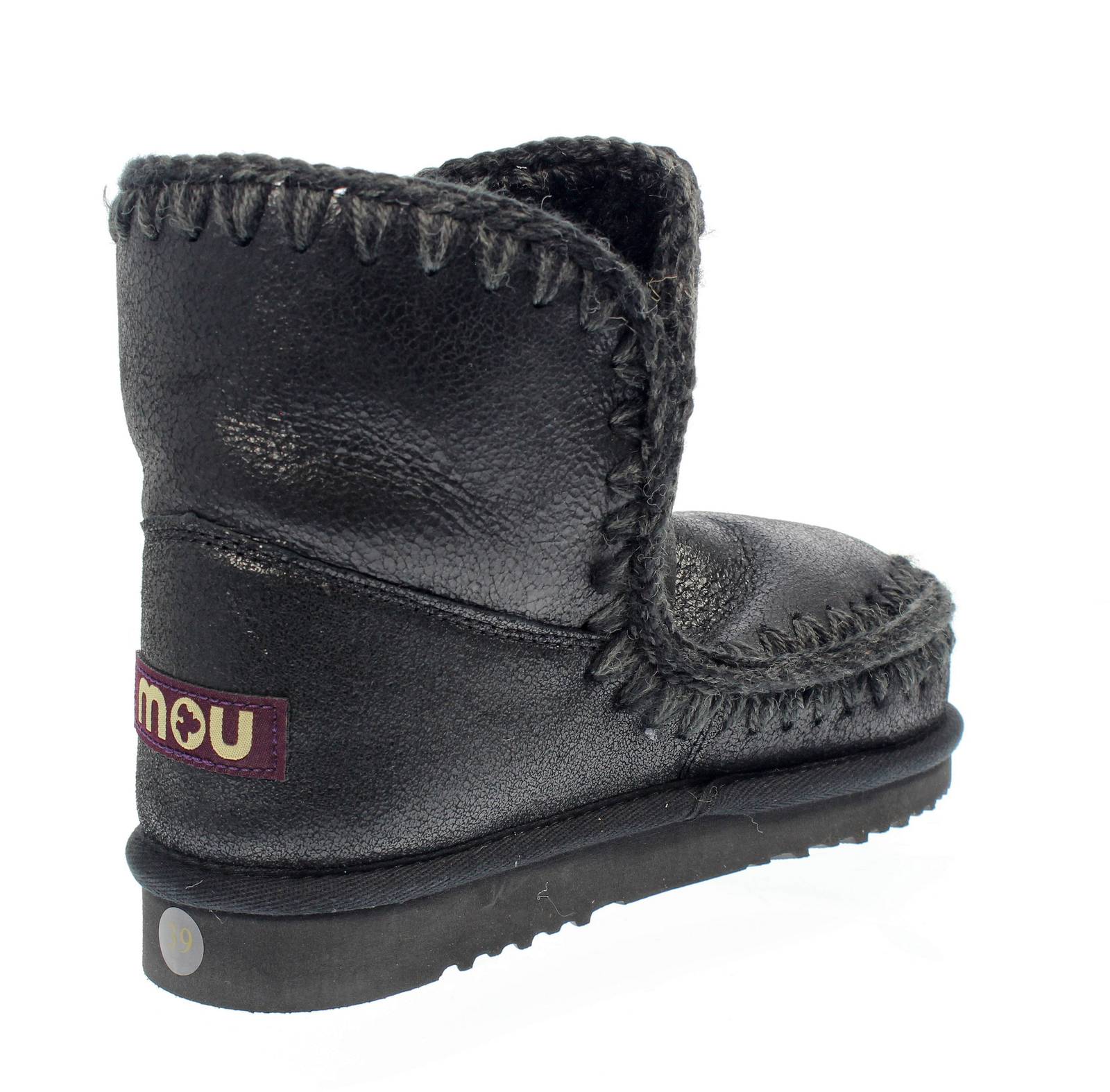 MOU Eskimo 18 - Bottes en peau de mouton Femme noir Photo 4