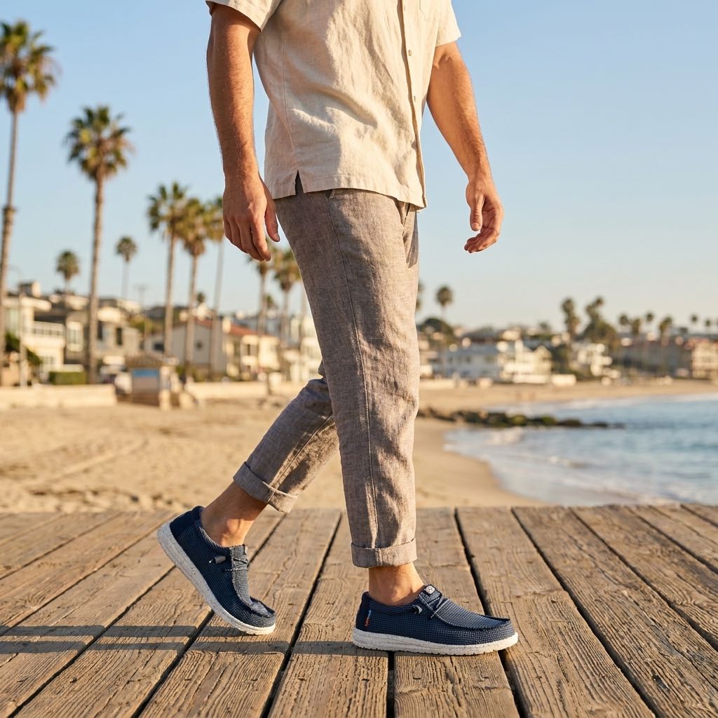 HEY DUDE Wally sport Mesh - Chaussures de bateau Homme bleu Photo 2