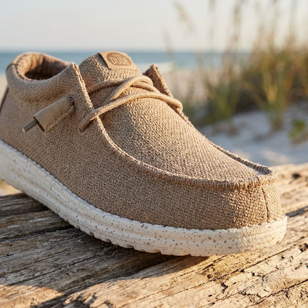 HEY DUDE Wally sport Mesh - Chaussures de bateau Homme sable Photo 5