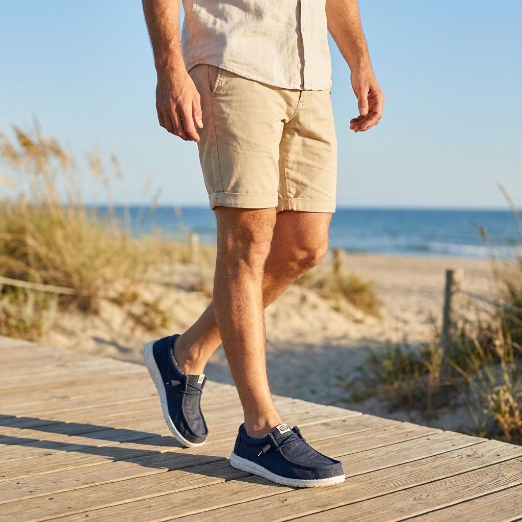 HEY DUDE Wally Canvas - Chaussures de bateau Homme bleu Photo 2