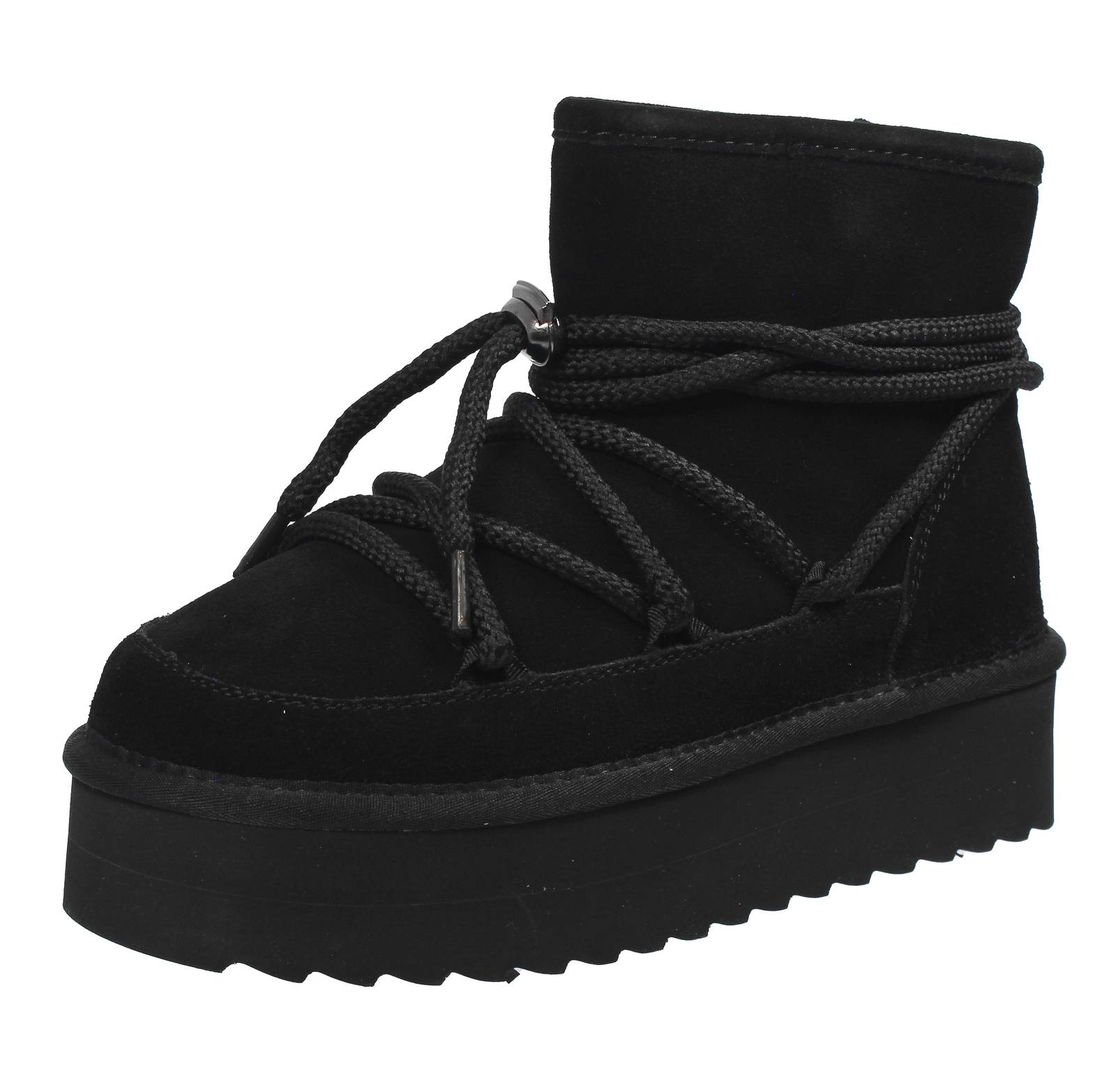Калифорнийские Угги - ботинки Stivaletti из замши Nero - Donna Scarpe Con Pelo