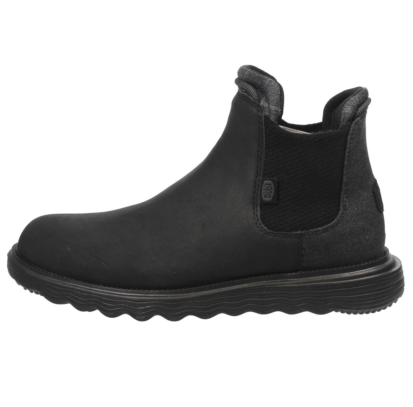 HEY DUDE Branson Classic - Bottes Chelsea en cuir Homme noir Photo 3
