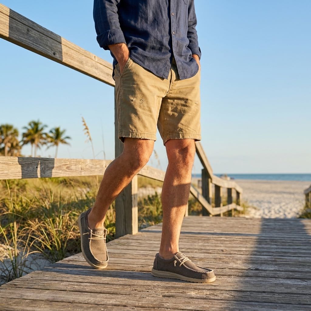 HEY DUDE Wally Braided - Chaussures de bateau Homme vert Photo 2