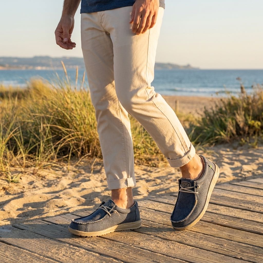 HEY DUDE Wally Braided - Chaussures de bateau Homme bleu Photo 2