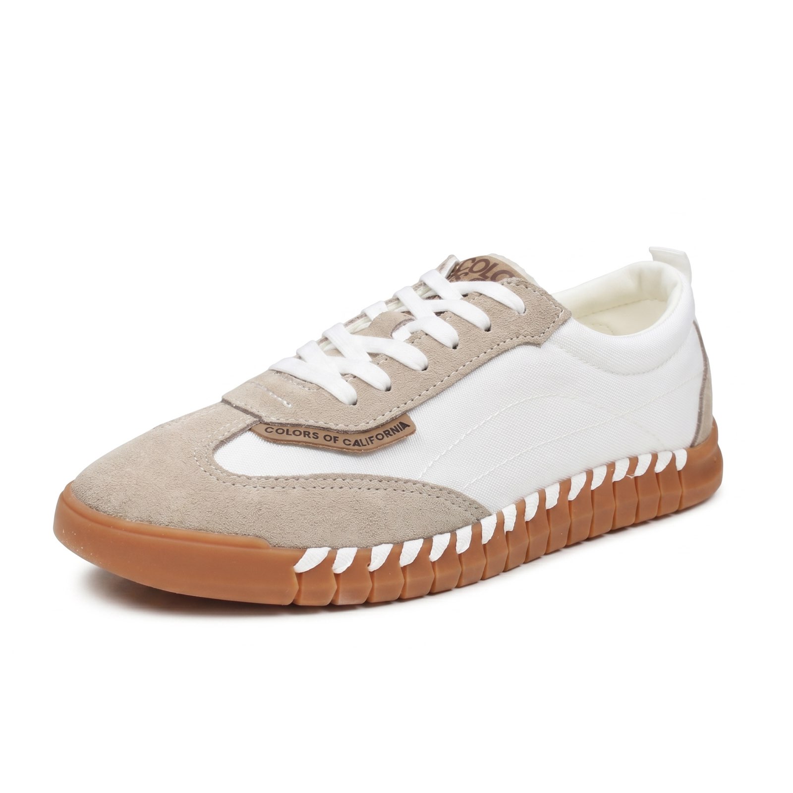 COLORS OF CALIFORNIA Low Suede Sneakers Woman white