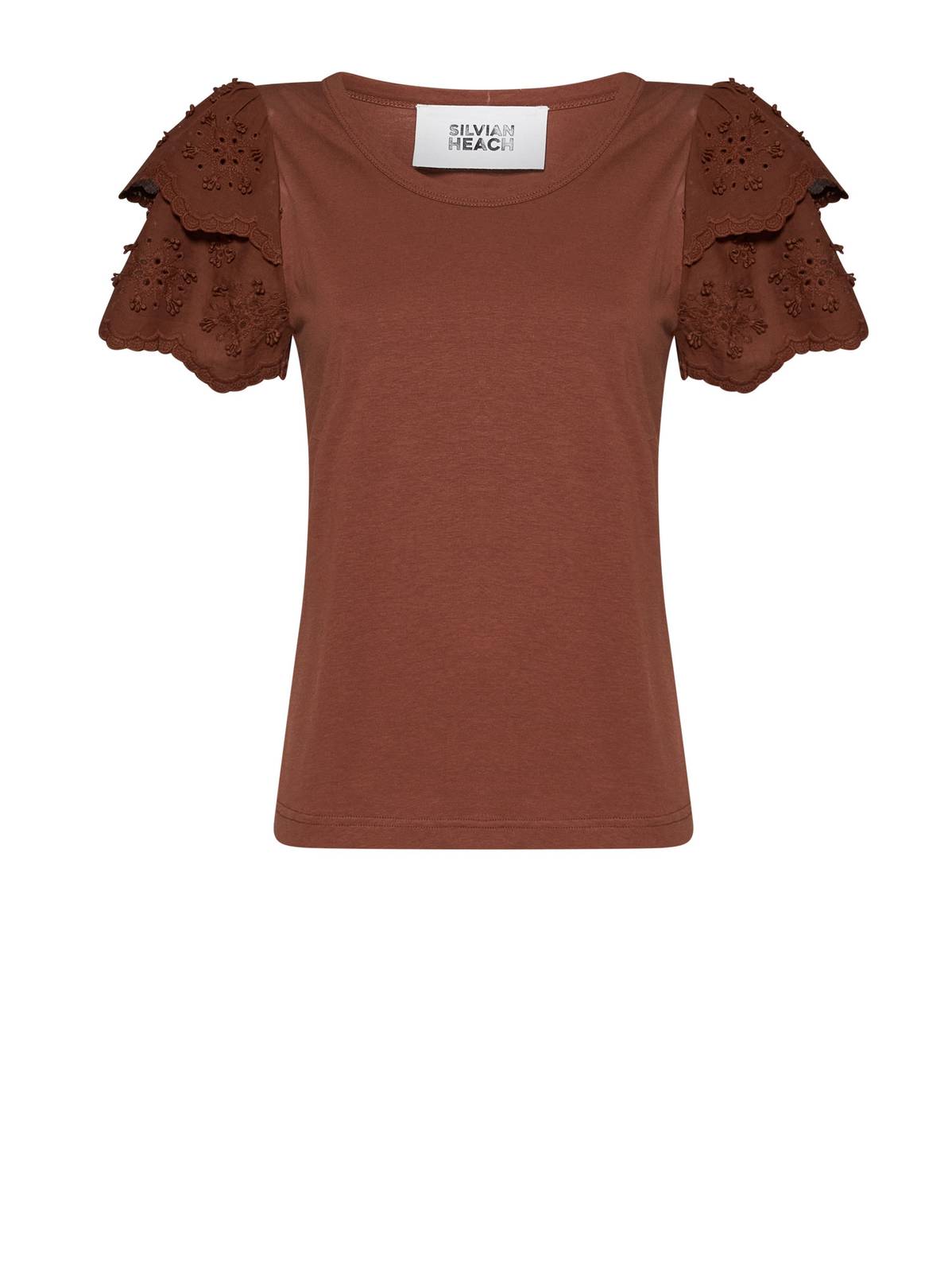 SILVIAN HEACH T-Shirt Thupan Damen braun